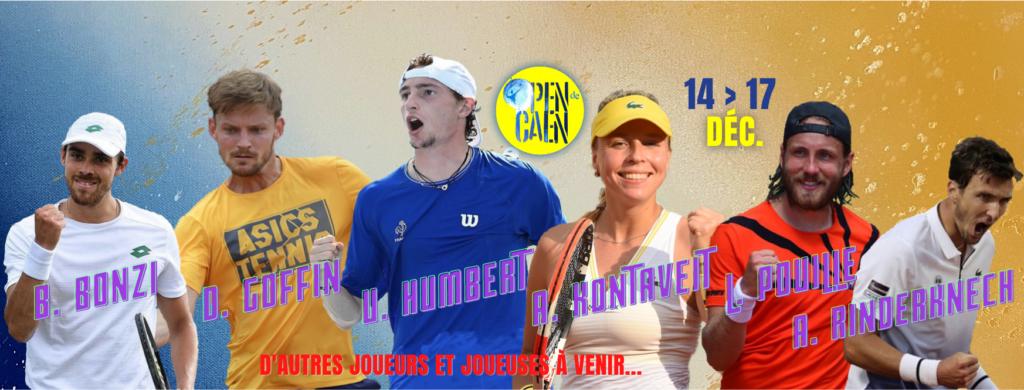 Les joueurs et joueuses qui composeront le plateau de l'Open de Caen 2021. Les derniers seront annoncés prochainement.